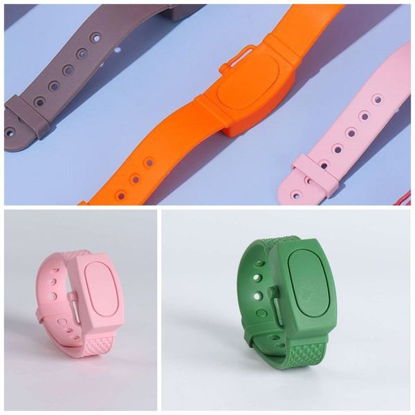 Händedesinfektionsarmbänder, waschfreie Silikonuhren, Flüssigseifenarmbänder für Kinder, feine Verarbeitung, Farbenmischung, umweltfreundlich, 6 Wh F2