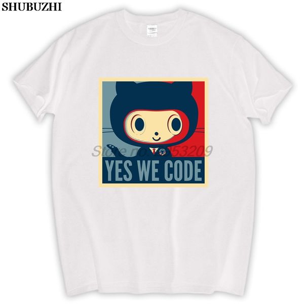 

the octodex github baracktocat yes we code t-shirt cotton men t shirt new