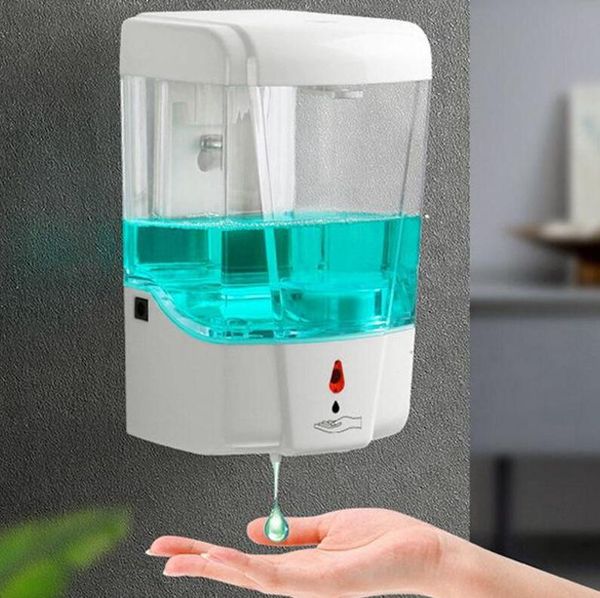 

soap dispenser battery powered 700ml wall-mount automatic ir sensor touch-kitchen soap lotion pump for kitchen bathroom with box