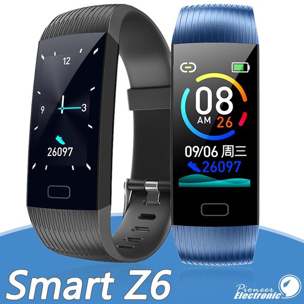 

cgjxsz6 smart colorful screen bracelet band heart rate blood pressure monitoring bluetooth ip67 waterproof sport smartwatch id115 plus f0