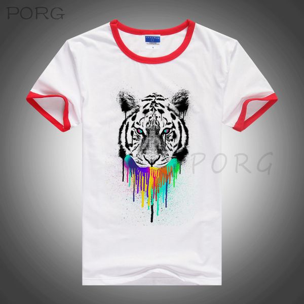 

tiger color bite new design men t shirt casual cool summer t-shirt o-neck dropshipping gothic tee shirt camiseta ulzzang short