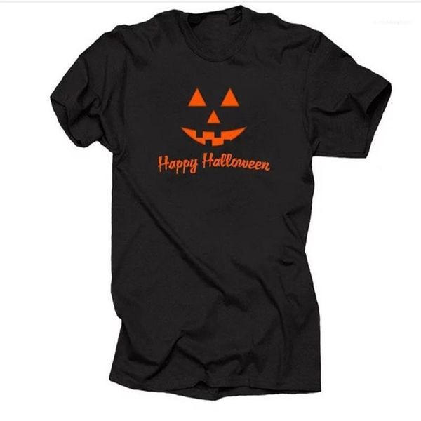 

neck short sleeve casual female clothing summer womens designer tshirts happy halloween letter printed crew, White