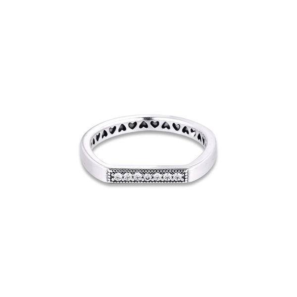 

logo bar stacking ring 2020 jewelry 925 sterling silver female rings for women simple classic love rings jewelry accessory, Golden;silver