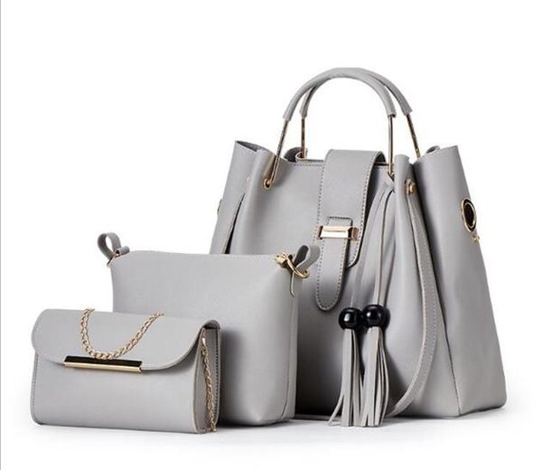 

3pcs Women Composite Bag Set Luxury PU Leather Purse Handbags Top-Handle Female Designer Sac Shoulder Bag Ladies002