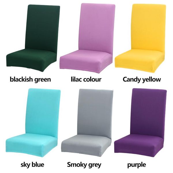 

practical candy color elastic chair slipcover comfortable multi-functional dining kitchen stretch seat case protector