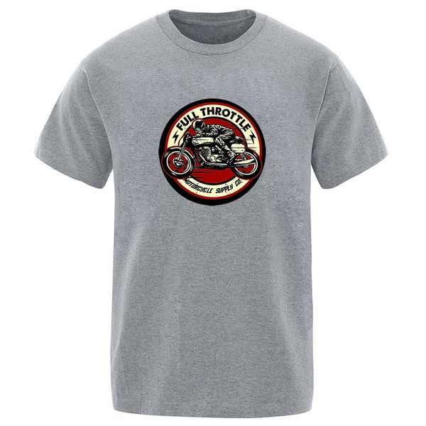 

trend solid color homme tee shirt full throttle cafe racer rockabilly biker 2020 new men t-shirts mens summer cool crew neck top