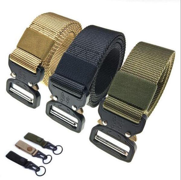 

buckle nylon belt men's multifunctional outdoor belt special forces rescue tactical, Black;brown