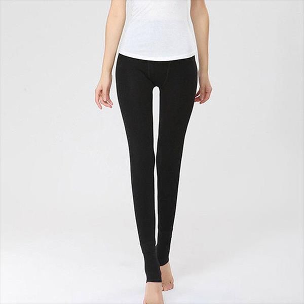 

women velvet fleece winter under trousers stretchy leggings warm ladies fleece lined slim thermal leggings, Black