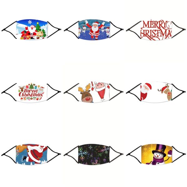 

new designer face christmas mask luxury christmas mask washable dustproof riding cycling sports floral print fashion christmas masks fora#36, Black