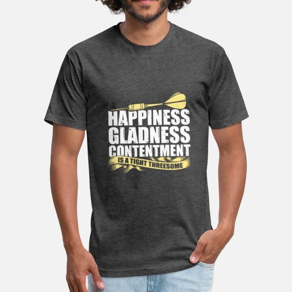 

дартс happiness is a tight threesome смешной подарок t shirt men известный tee shirt круглый воротник письмо известные комфортное лето outfi