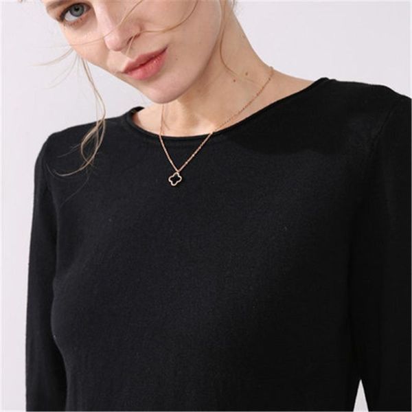 

women knitting sweater long sleeves curled o-neck collar female short casual solid fashion thin pullover ladies winter sweaters, White;black