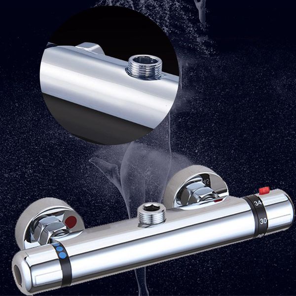 

durable intelligent shower faucet thermostatic water control wall mounted copper