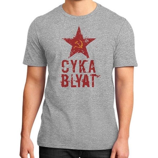 

casual printing tee new cyka blyat shirt district tee russian gamer meme go man t-shirt