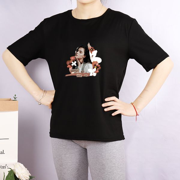 

Womens DIY T-Shirts Customizable Women Fashion Printed Crew Neck Shirts Breathable Casual Women Tops Tee Plus Size M-4XL A710