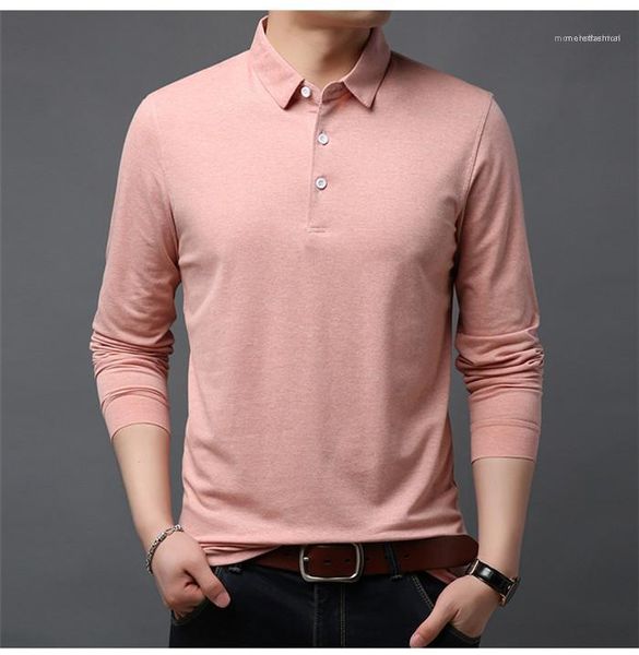 

clothes lapel mens t-shirts cotton casual long sleeve tees solid color autumn men designer sweatshirts casual, White;black