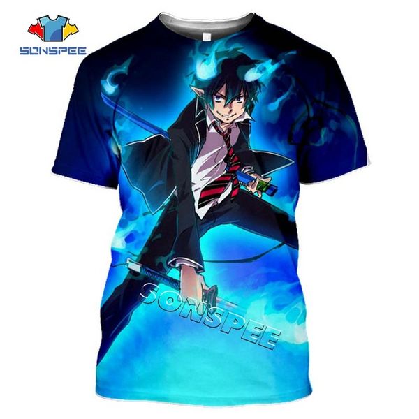 

cool men clothing blue exorcist 3d anime pullover 3d print shirts humor anime harajuku men clothing