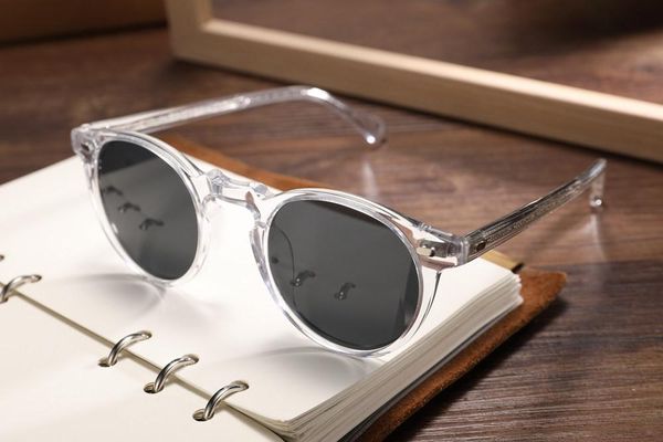 

gregory peck brand designer men women sunglasses oliver vintage polarized sunglasses ov5186 retro sun glasses oculos de sol ov 5186, White;black