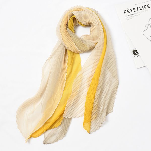 

crumple pleated long scarf 50x150cm headband crinkle foulard women wrinkle bag decoration scarves wrap summer sunscreen scarf, Blue;gray