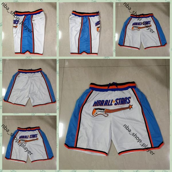 

mens just don pocket basketball shorts retro stitched 1997 white all-star pocket shorts lining mesh all-star sports pocket sweatpants, Black;red