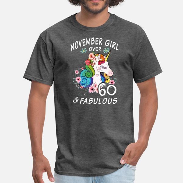 

november girl over 60 and fabulous beautiful cute t shirt men create 100% cotton round neck pattern sunlight humor summer letters shirt