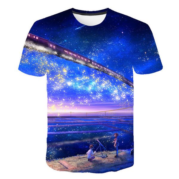 

new starry sky romantic selling cool 3d print shirts plus size horror hentai men clothing