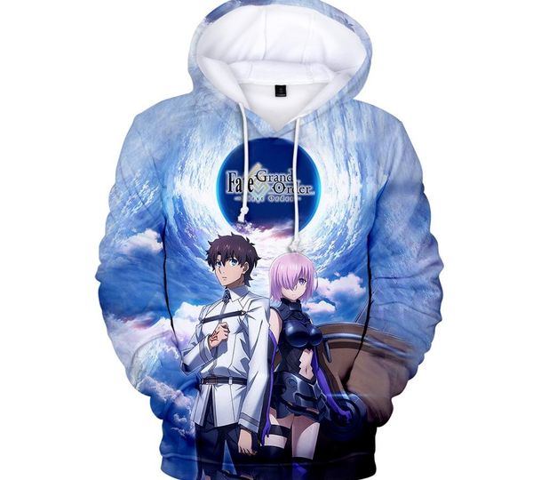 

2019 fategrand order hoodies 3d print sweatshirts harajuku long sleeve clothes 2019 hoodies plus size for men, Black