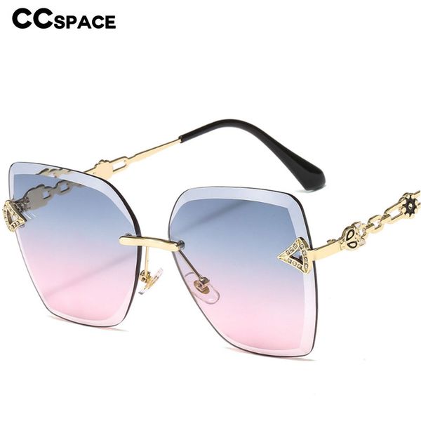 

46205 square frameless sunglasses ladies sunglasses fashion europe america women uv400, White;black