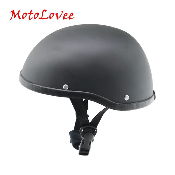 

motolovee motorcycle helmet for vintage half face helmet retro german chopper cruiser matte black helmets cascos para