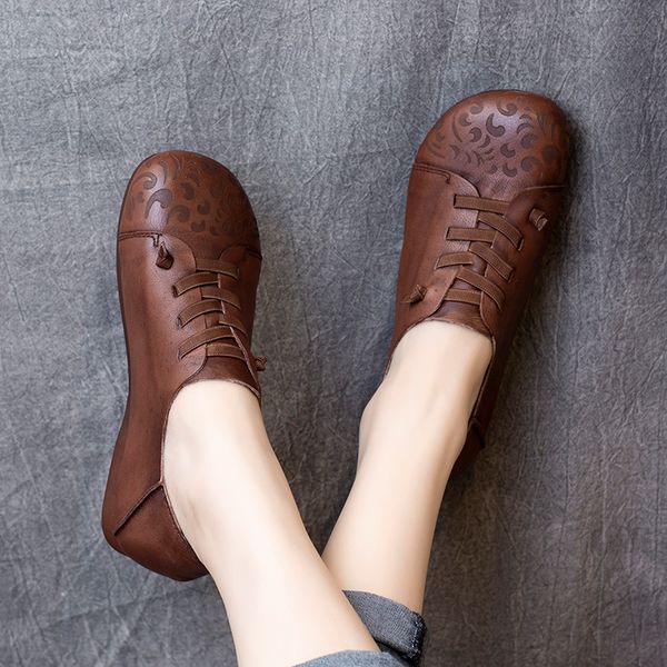 

women leather loafers casual black shoes for women low heels soft genuine leather lazy shoes spring retro flats handmade