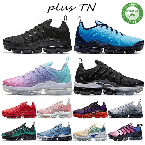 

2020 new arrival plus tn running shoes triple white black pink rise volt sunset women mens trainer fashion sports sneakers 36-45