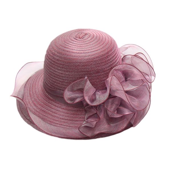 

new lace sunshade cap women summer yarn pot cap foldable beach sunscreen big wide elegant sun hats headwear, Blue;gray
