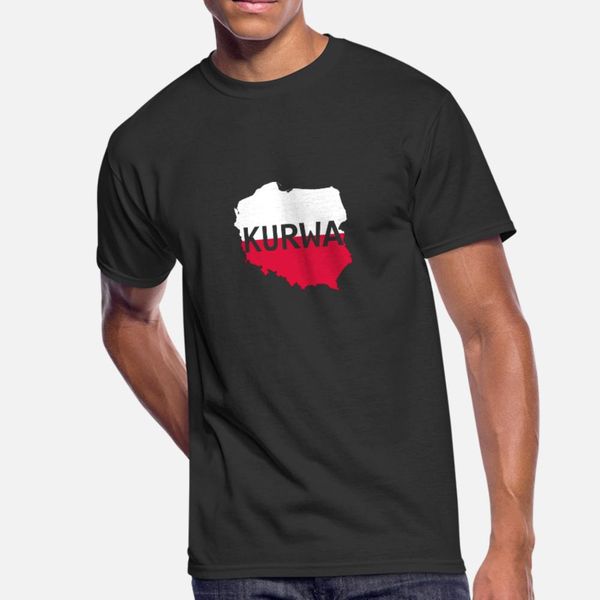 

kurwa poland polish polska t shirt men designer tee shirt round neck clothing fitness fashion summer unique shirt