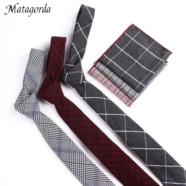 

men handkerchiefs + tie set fashion wedding casual grid stripe slim 6cm neckties wedding suits pocket tie cotton necktie gravata, Black;gray
