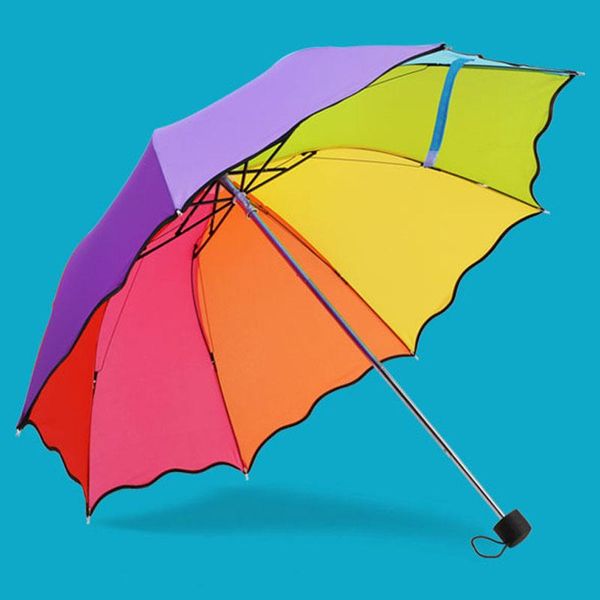 

kids protection rain umbrellas paraguas folding guarda colorful chuva parasol childrens children parapluie rainbow umbrella wxval uy2008