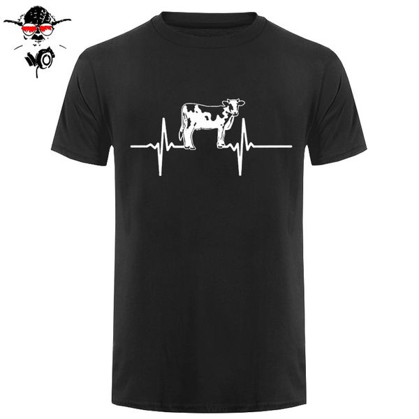 

корова heartbeat мужская футболка корова lover ферма животных tee футболки