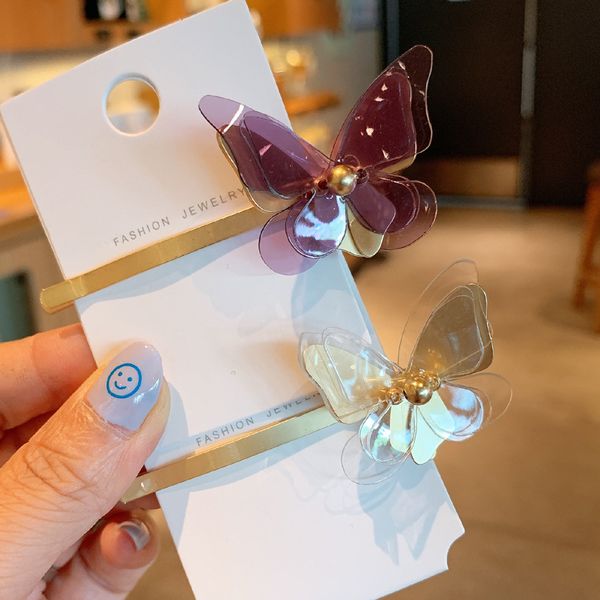 

little fairy of hair accessories ~ south korea smart multilayer dreamy butterfly barrettes ins immortal hair accessories headban