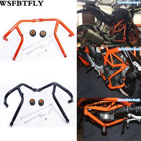 

new motorcycle crash bars frame protector protection guard falling protection for duke 200 orange & black