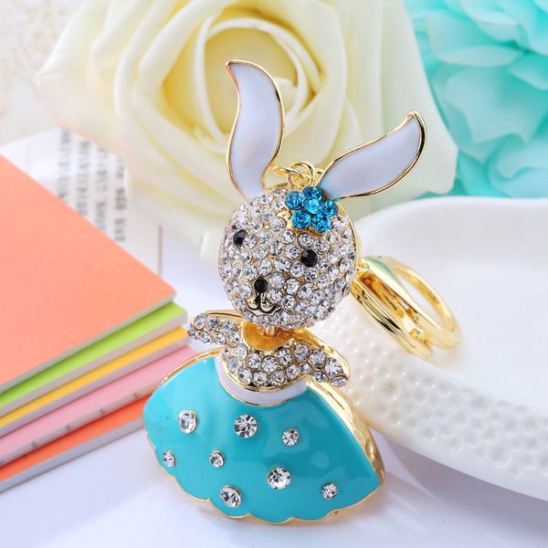 

keychains lovely full colorful rhinestone bowknot bag pendant key chains holder keyring keychain for car fashion jewelry, Silver