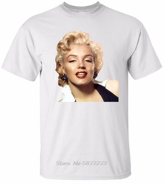 

marilyn monroe picture white t-shirt men o-neck cotton tshirt by bmf apparel gift funny tee shirt
