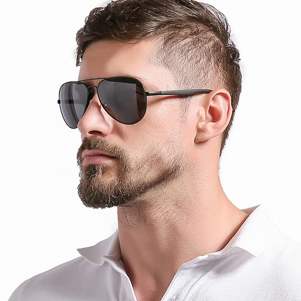

2020 pilot polarized uv400 men's sunglasses new cool metal driving sun glasses males driving eyewear oculos gafas de sol shades, White;black