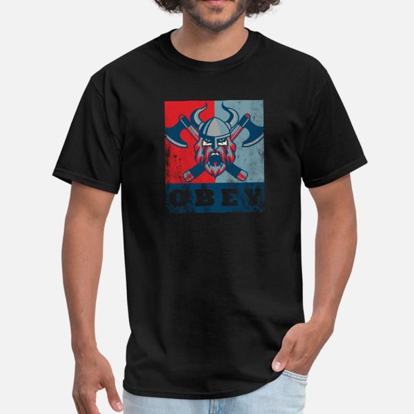 

obey the viking t shirt men designer cotton plus size 3xl normal loose basic spring trend shirt