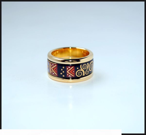 

klimt series rings 18k gold-plated enamel rings color ring for women lady rings for gift, Silver