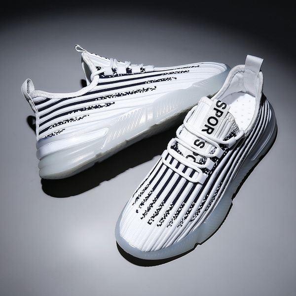 

2020 summer new sneakers comfortable outdoor men walking shoes fashion men shoes thick bottom trend casual, Black