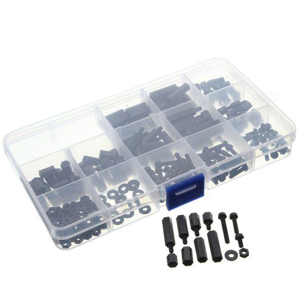 

260pcs nuts pillar bolts screw kit multi-function portable hex spacer home