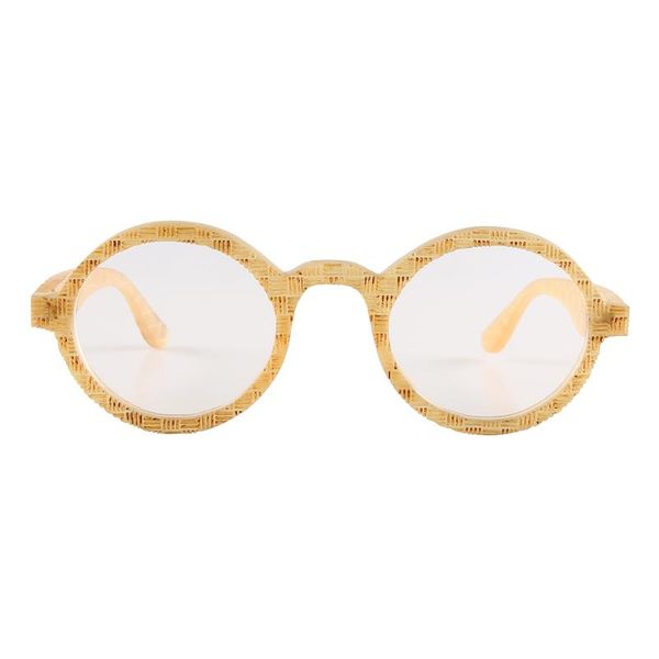 

fashion sunglasses frames round hand made horn frame glasses engraved pattern semitransparent jelly yellow optical eyeglasses spectacle eyew, Black