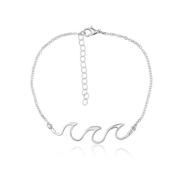 

new products accessories oceans wave alloy anklet beach waves spindrift cool foot ornaments jk049, Red;blue