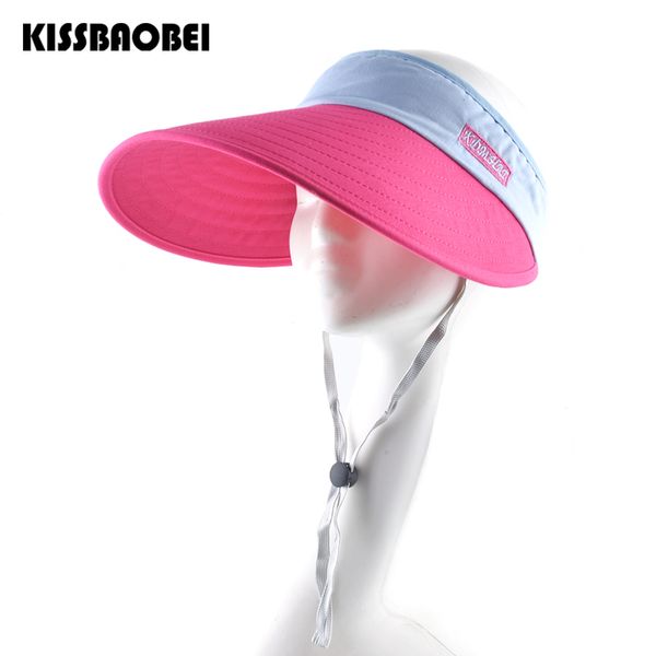 

women empty sun hats ladies wide brim visor cap women breathable windproof hat girl anti-uv sun caps adjustable casquette, Blue;gray