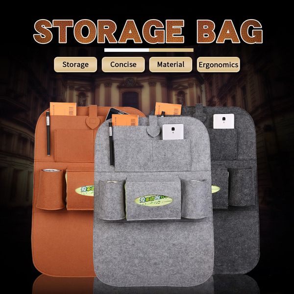 

car storage bag universal back seat organizer box felt covers backseat holder multi-pockets container stowing tidying styling