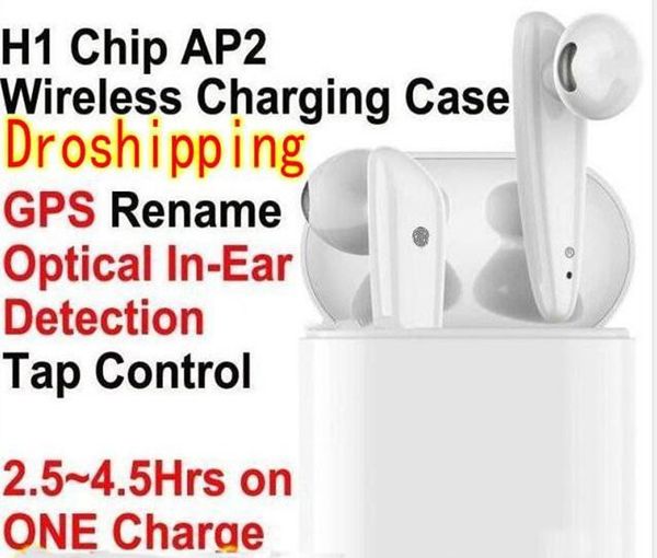 

h1 chip ap2 tws wireless charging bluetooth 5.0 headphones earphones sensor earbuds gps rename pop up w1 headset 2 generation 3.0 pk i9s i12
