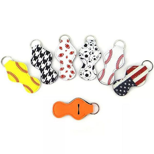 

neoprene keychain lightweight lipstick sleeve birthday christmas valentine's day portable vibrant print lipstick holder keychain vt1541